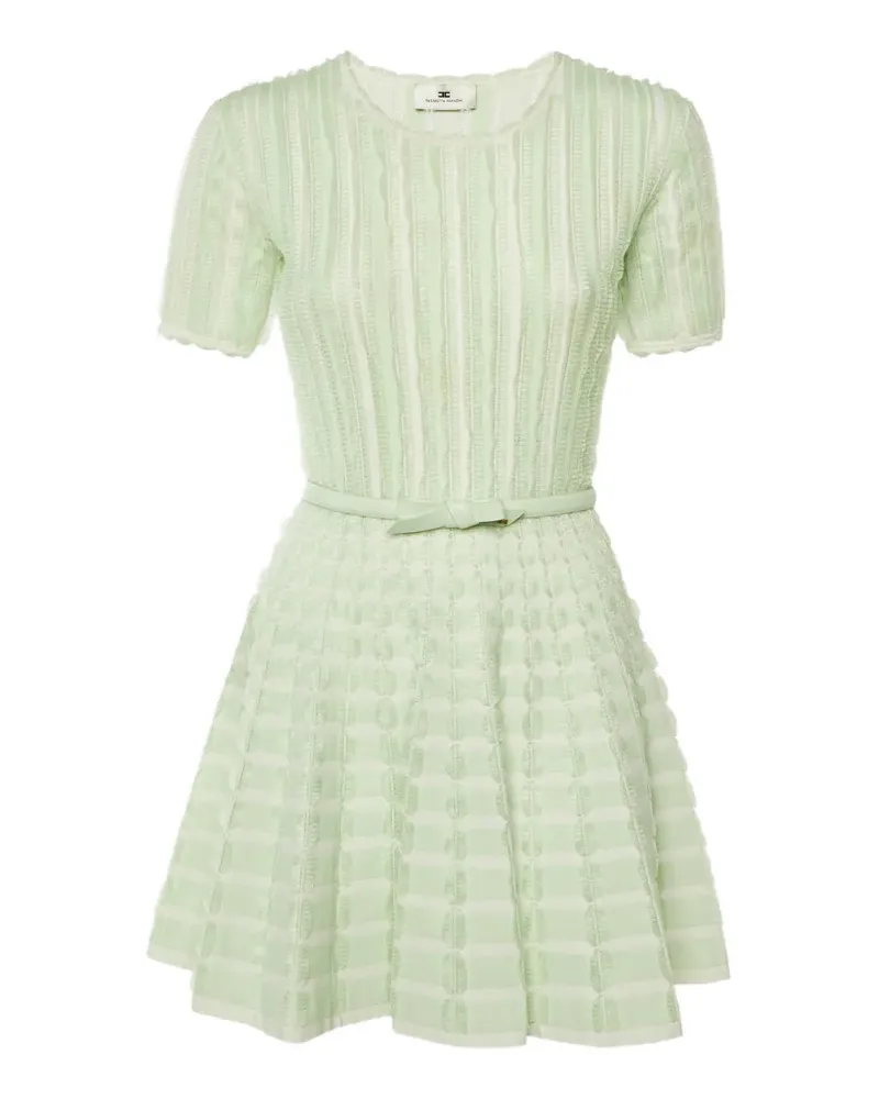 Elisabetta Franchi ruffled knit mini dress - Grün Grün