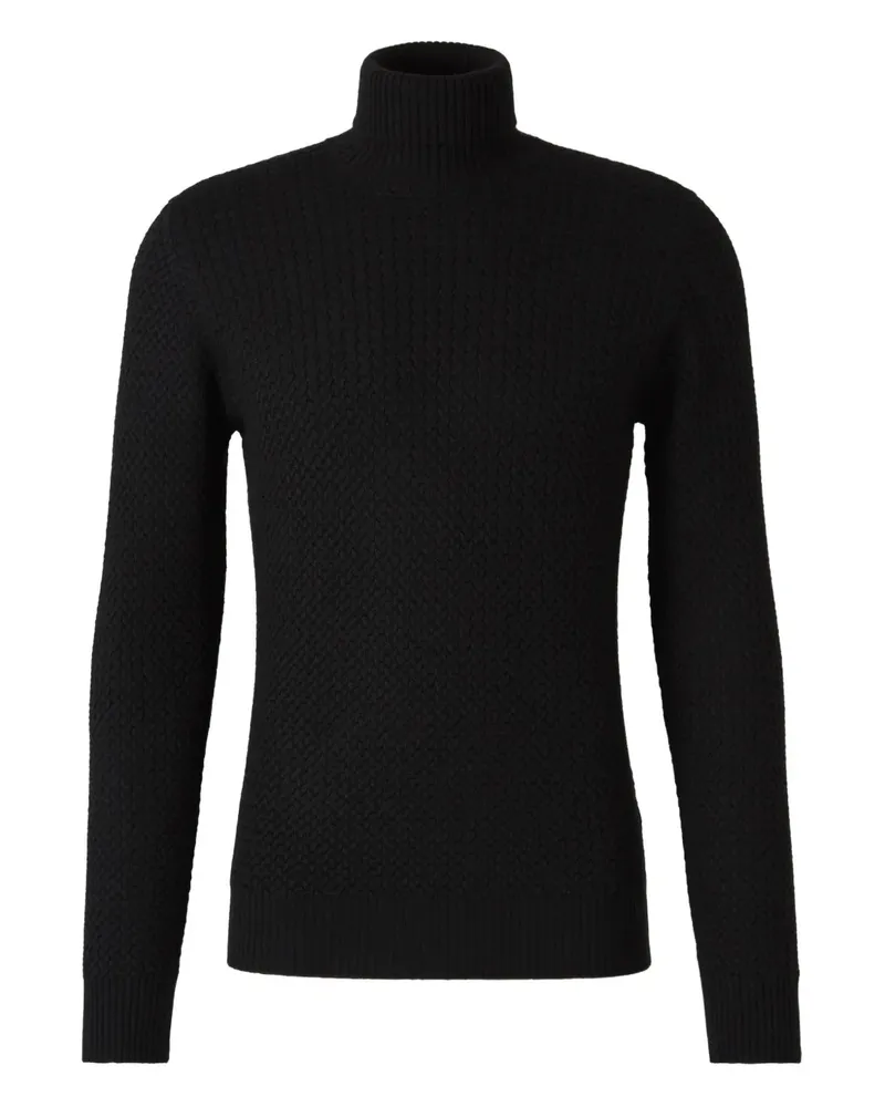 Gran Sasso Pullover mit Zopfmuster - Schwarz Schwarz