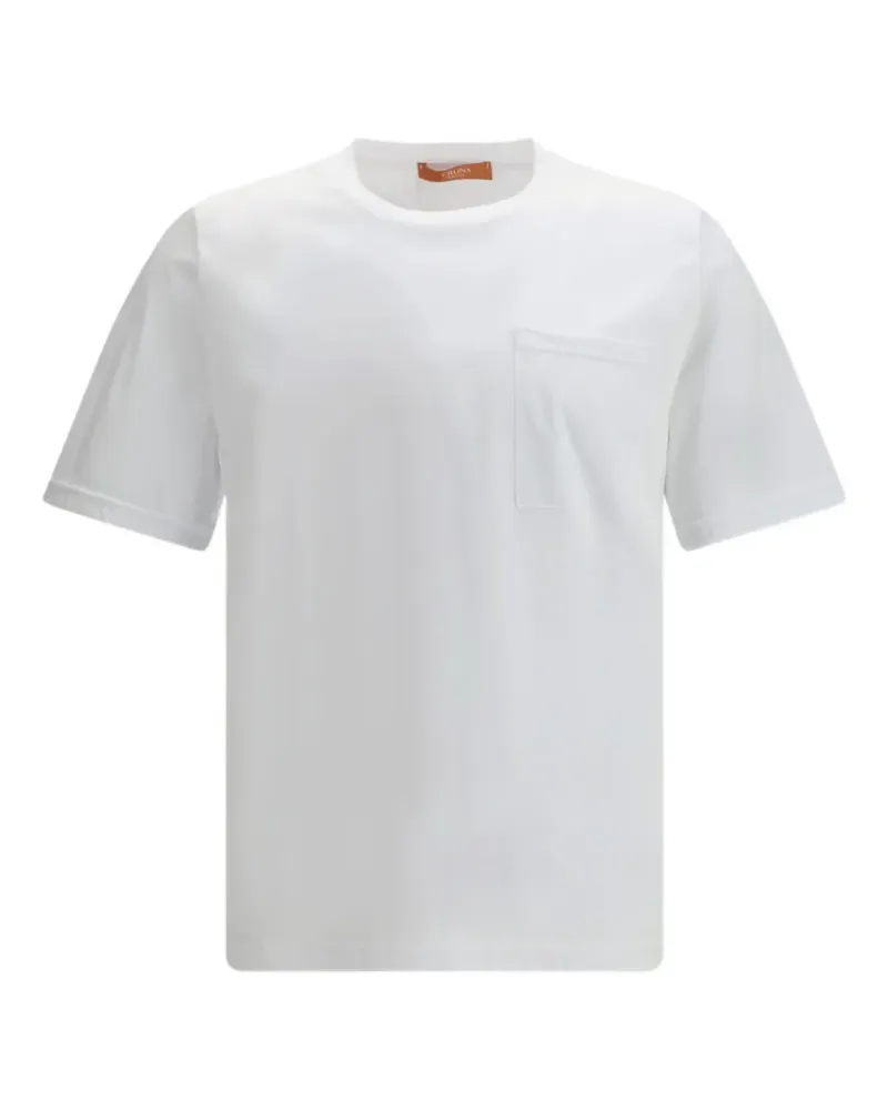 CRUNA crew-neck patch pocket T-shirt - Weiß Weiß