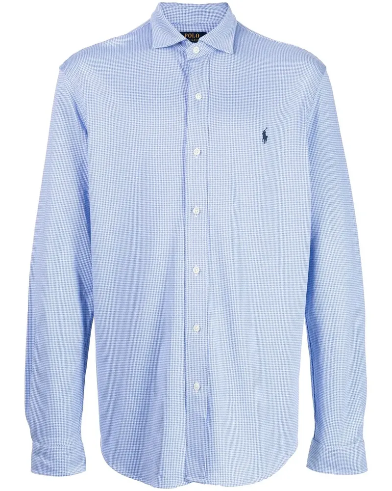 Ralph Lauren Hemd mit Hahnentrittmuster - Blau Blau