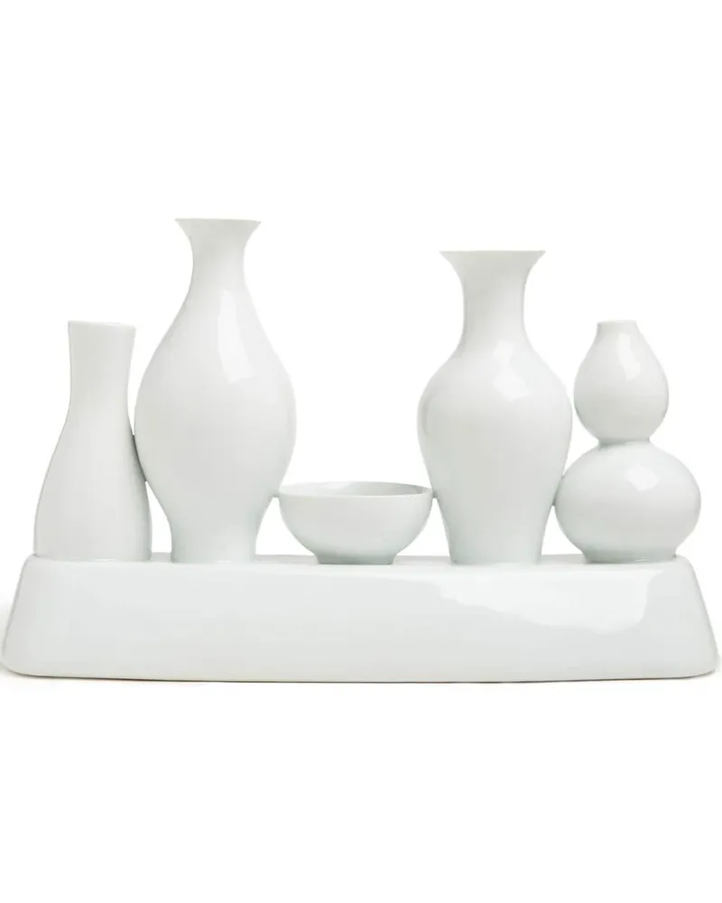 POLSPOTTEN Shanghai Vase aus Keramik Weiß