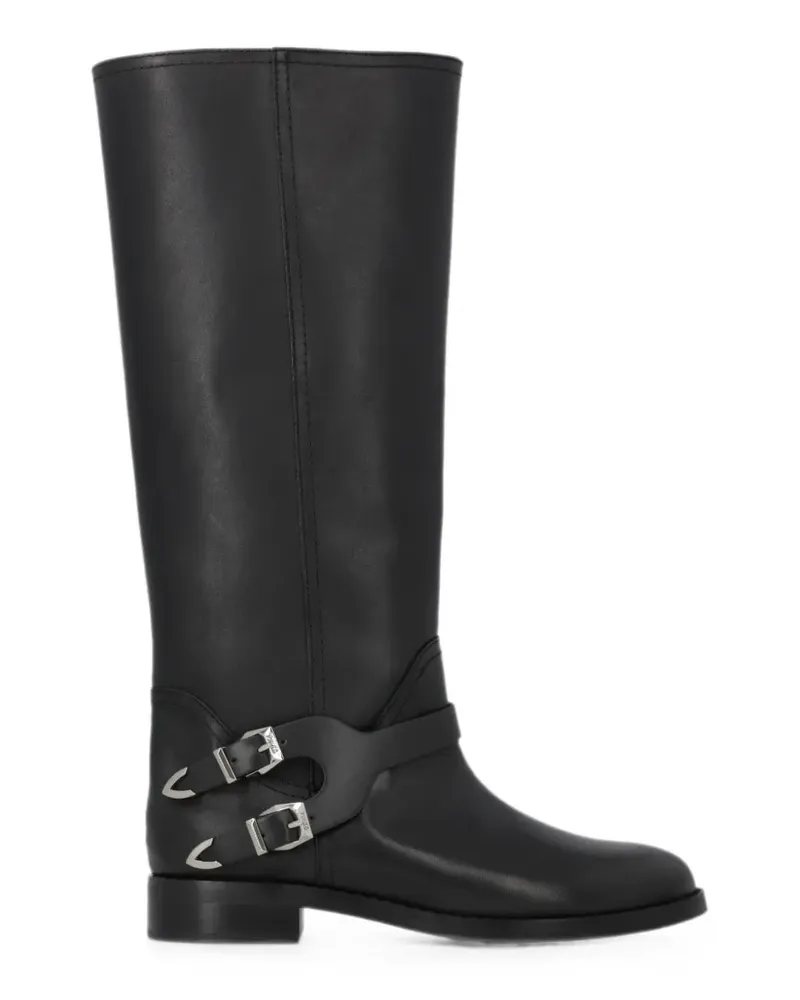Pinko Stiefel mit Schnalle - Schwarz Schwarz