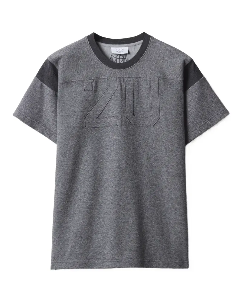 Kitsuné 2002 College T-Shirt mit Stickerei - Grau Grau