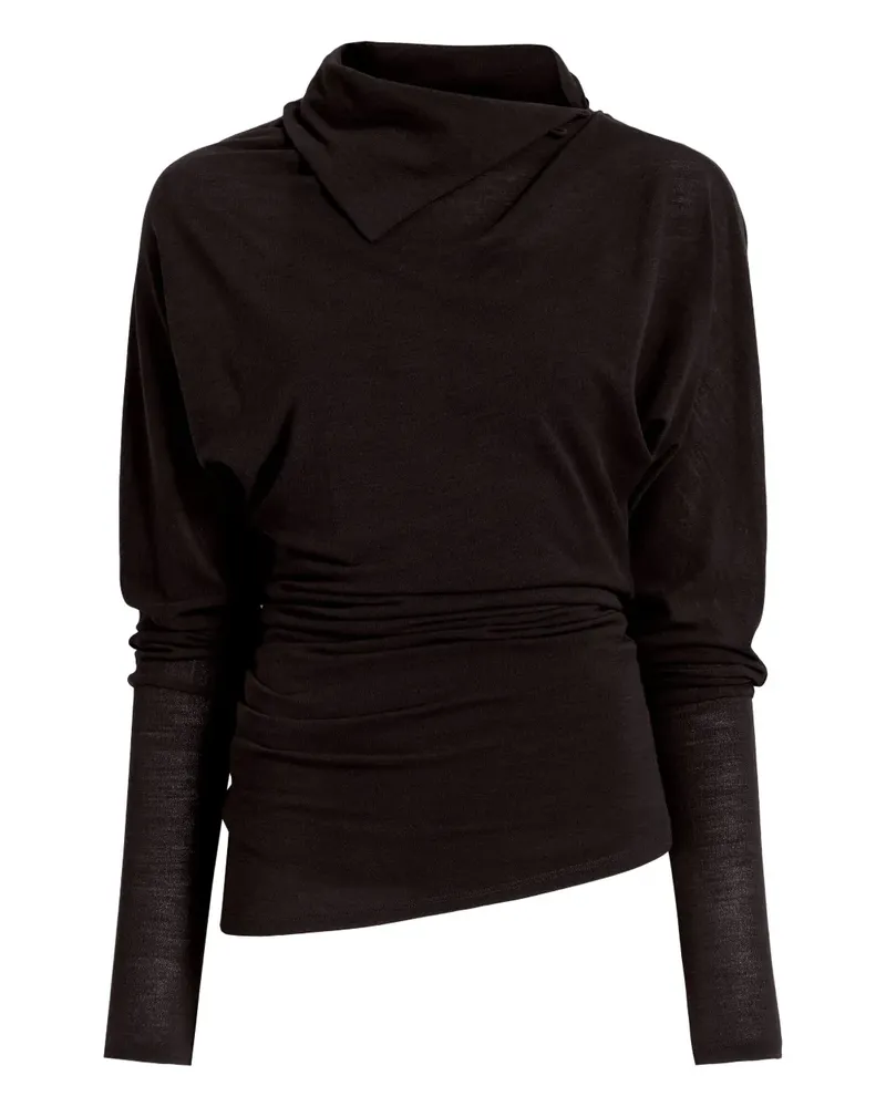 Proenza Schouler Drapiertes Top mit Wasserfallausschnitt - Braun Braun