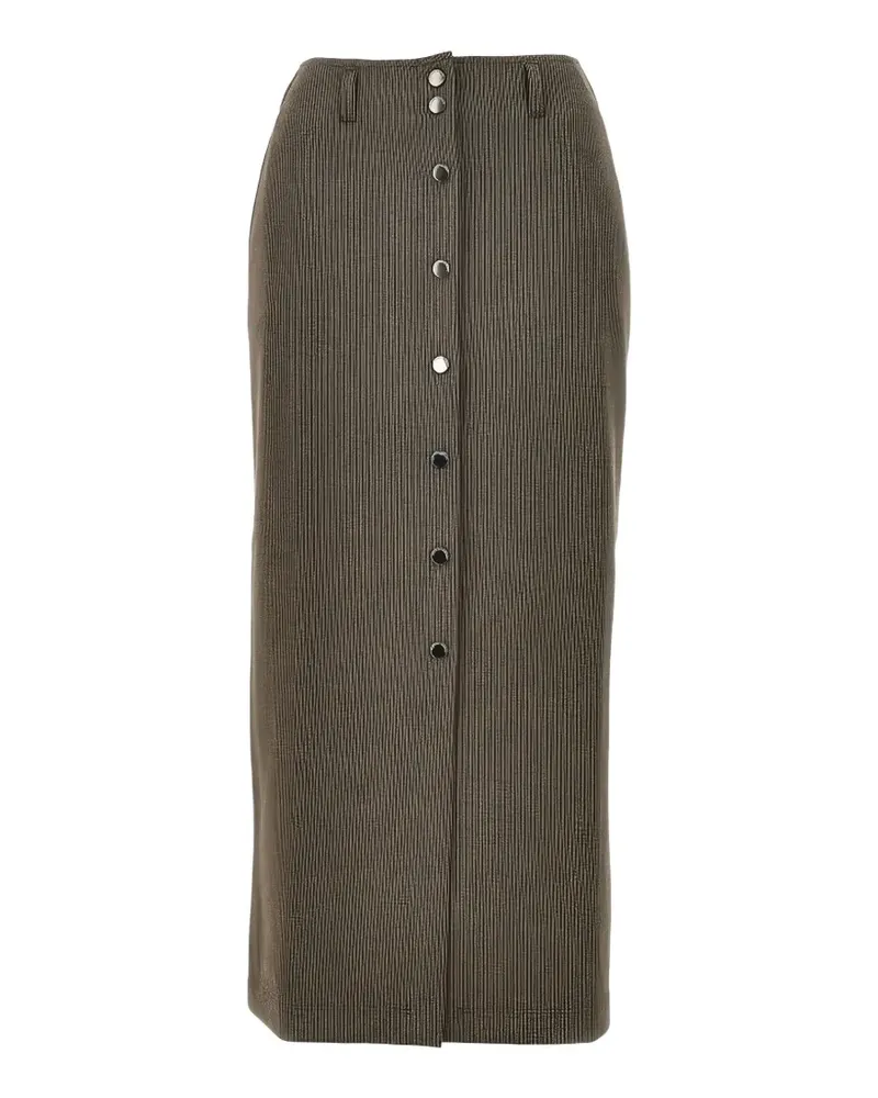 Emporio Armani button-up melange skirt - Braun Braun
