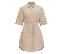 Hemdkleid mit Monogramm - Nude