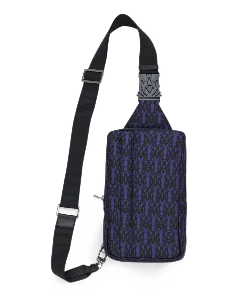 Amiri MA logo monogram-pattern shoulder bag - Violett Violett