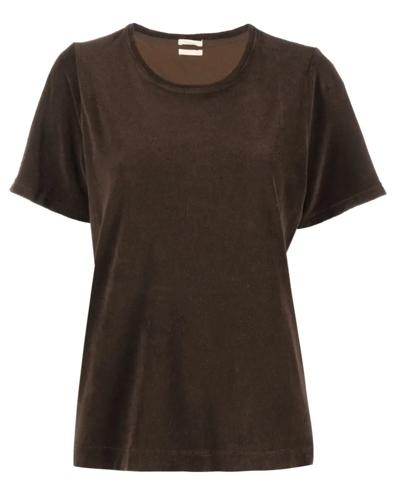 Massimo Alba T-Shirt mit rundem Ausschnitt - Braun Braun
