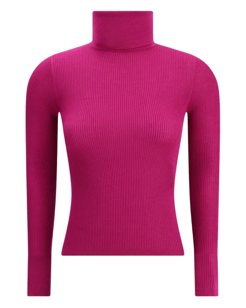 Saint Laurent roll-neck ribbed sweater - Rosa Rosa