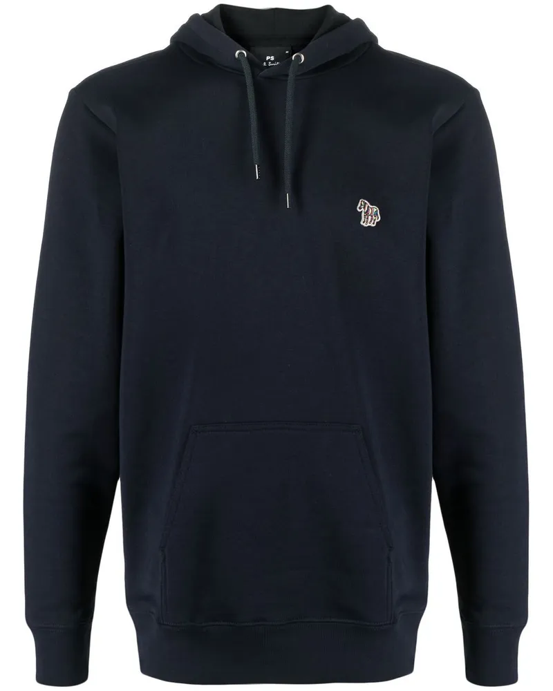Paul Smith Hoodie mit Logo-Patch - Blau Blau