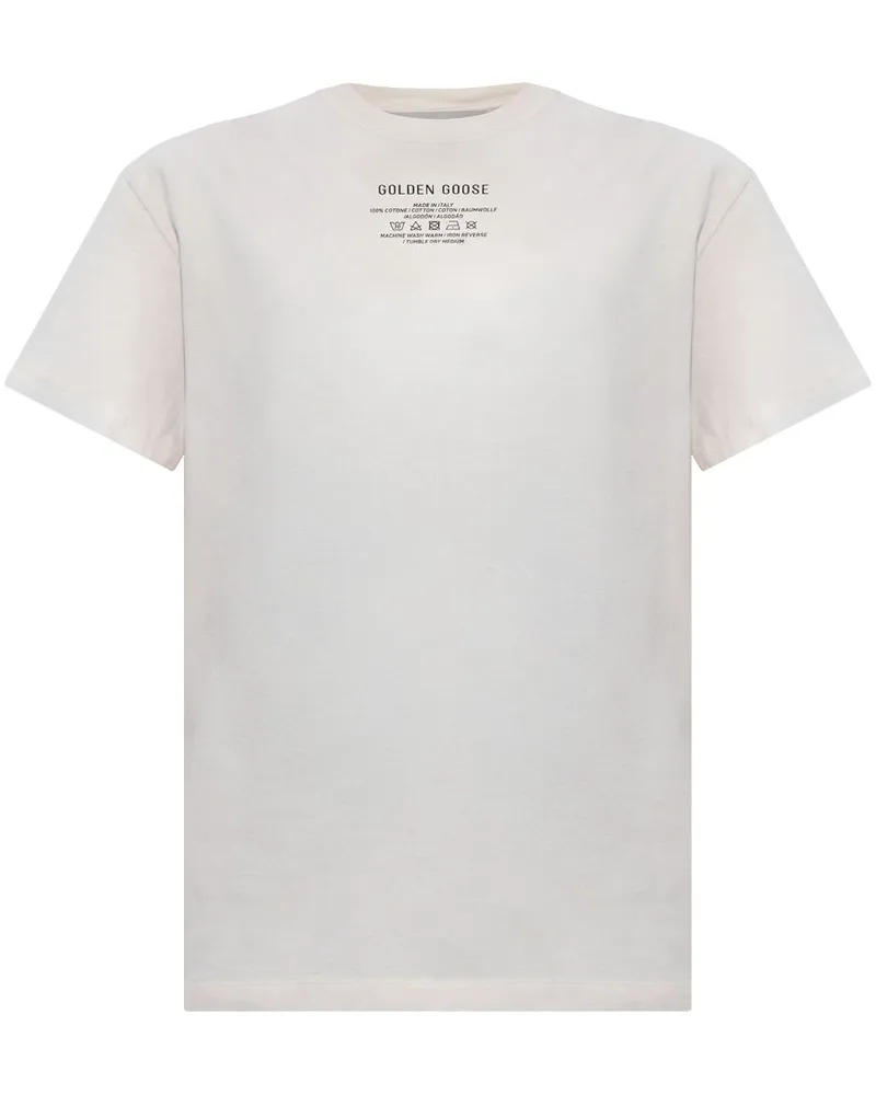 Golden Goose T-Shirt mit Logo - Weiß Weiß