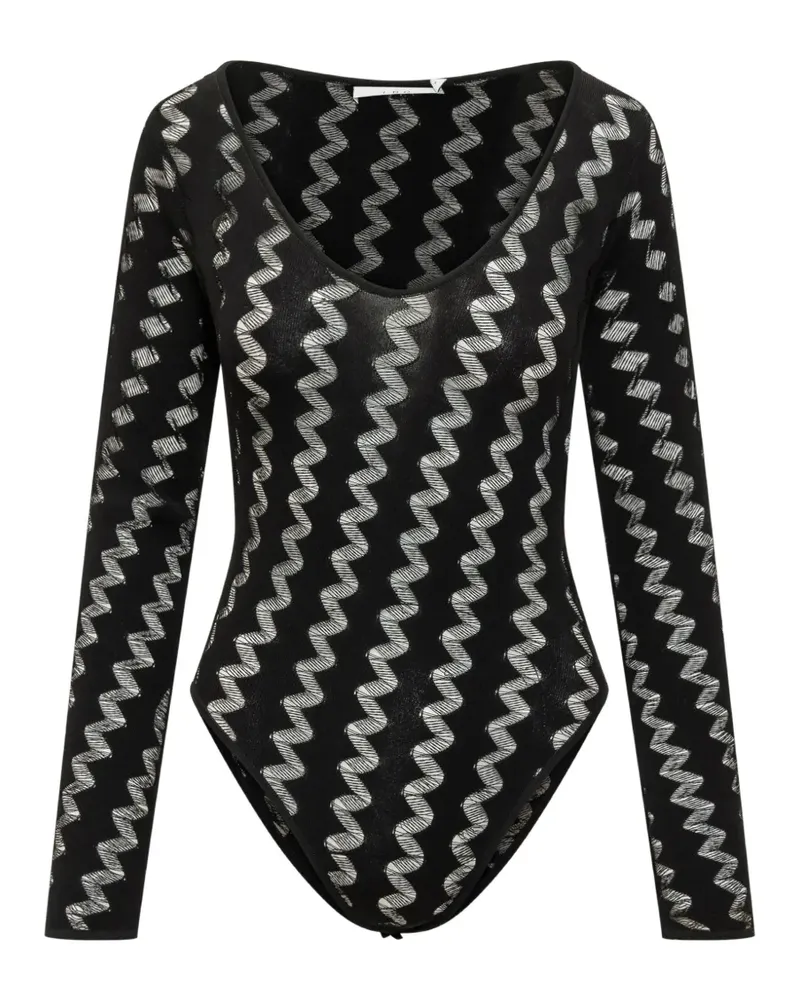 IRO zigzag V-neck body - Schwarz Schwarz