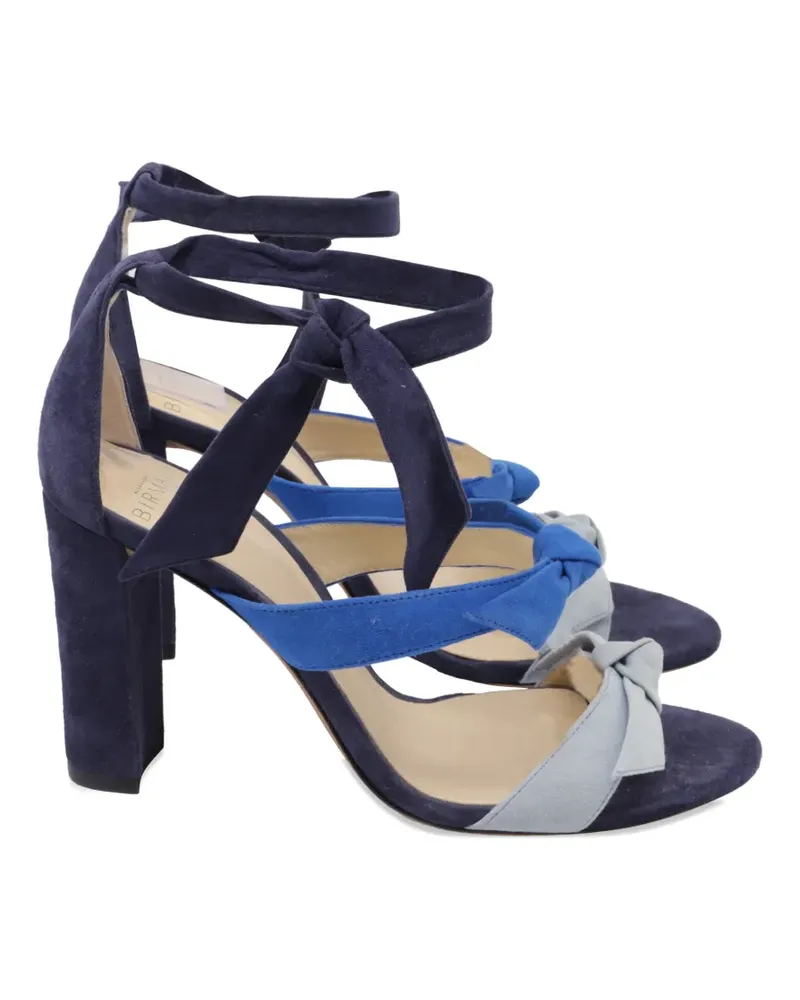 Alexandre Birman Lolita knot suede heeled sandals - Blau Blau