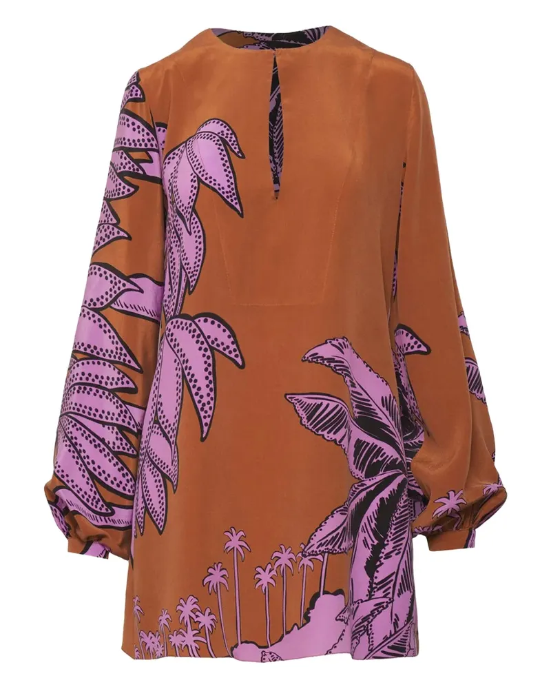 Johanna Ortiz Tunika mit Print - Braun Braun