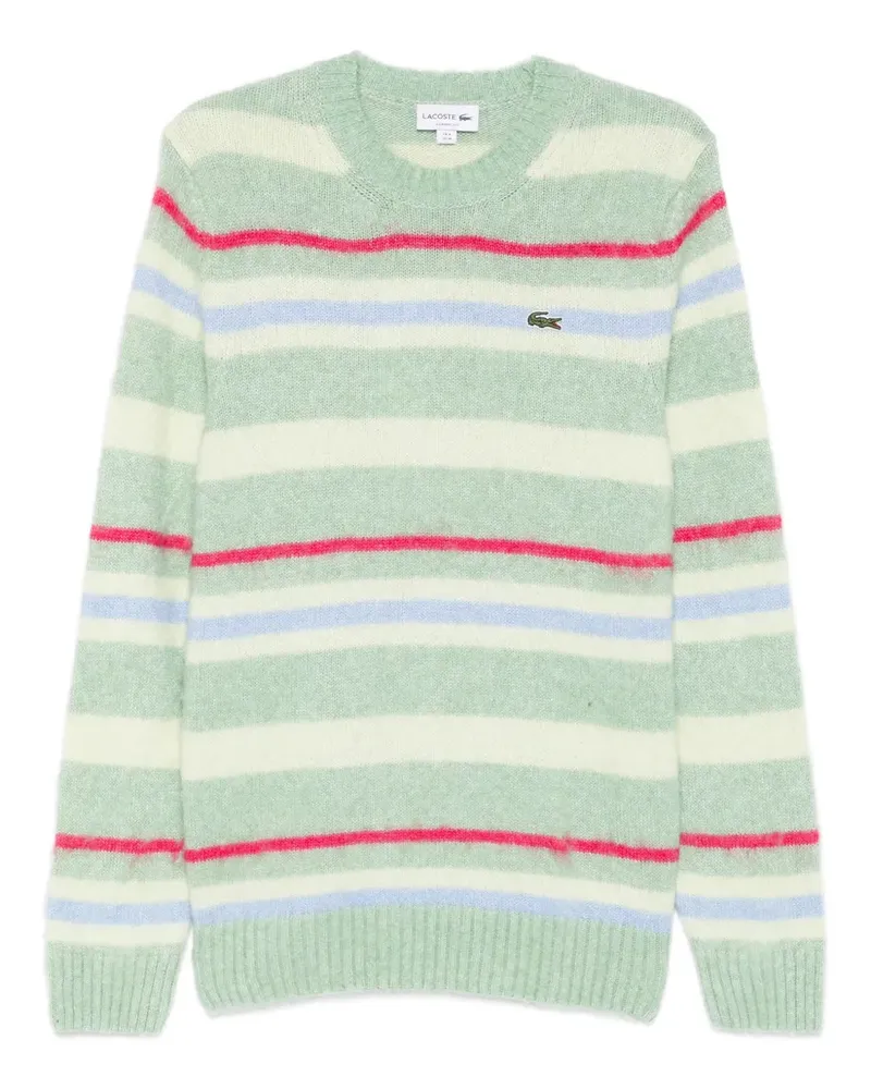 Lacoste Gestreifter Pullover - Grün Grün