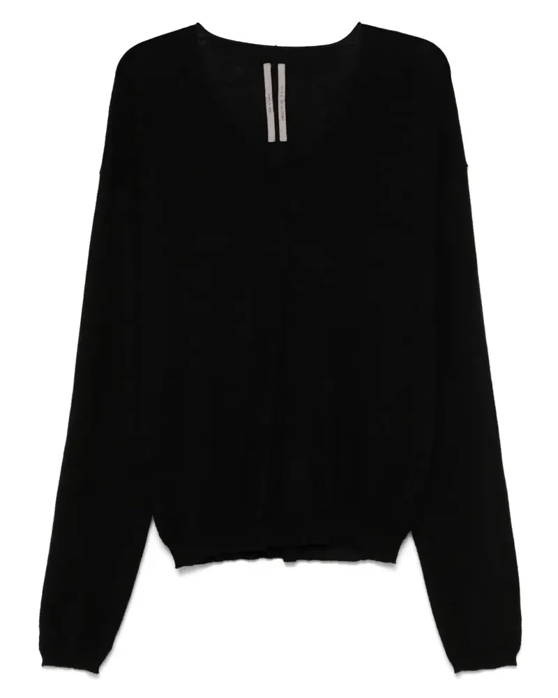 Rick Owens T-Shirt mit V-Ausschnitt - Schwarz Schwarz