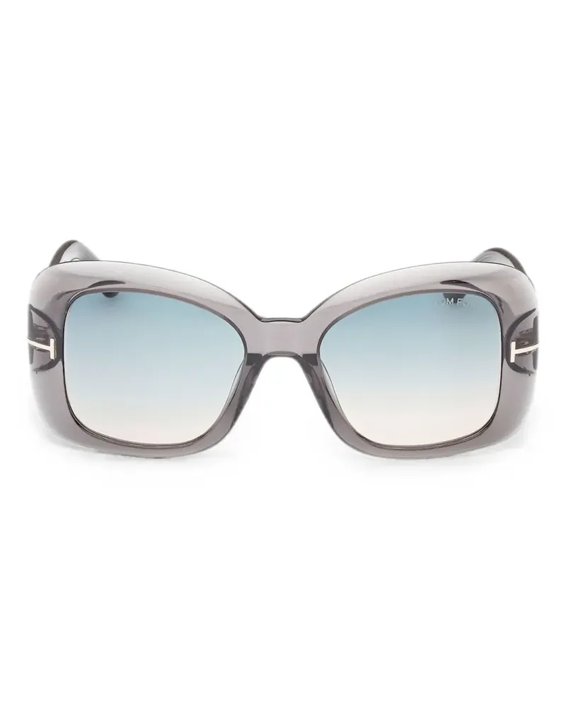 Tom Ford Sonnenbrille mit Oversized-Gestell - Grau Grau