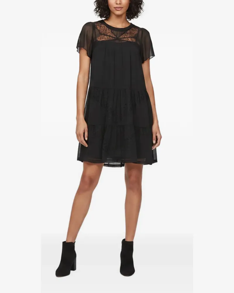 Sandro Minikleid mit Spitzendetail - Schwarz Schwarz