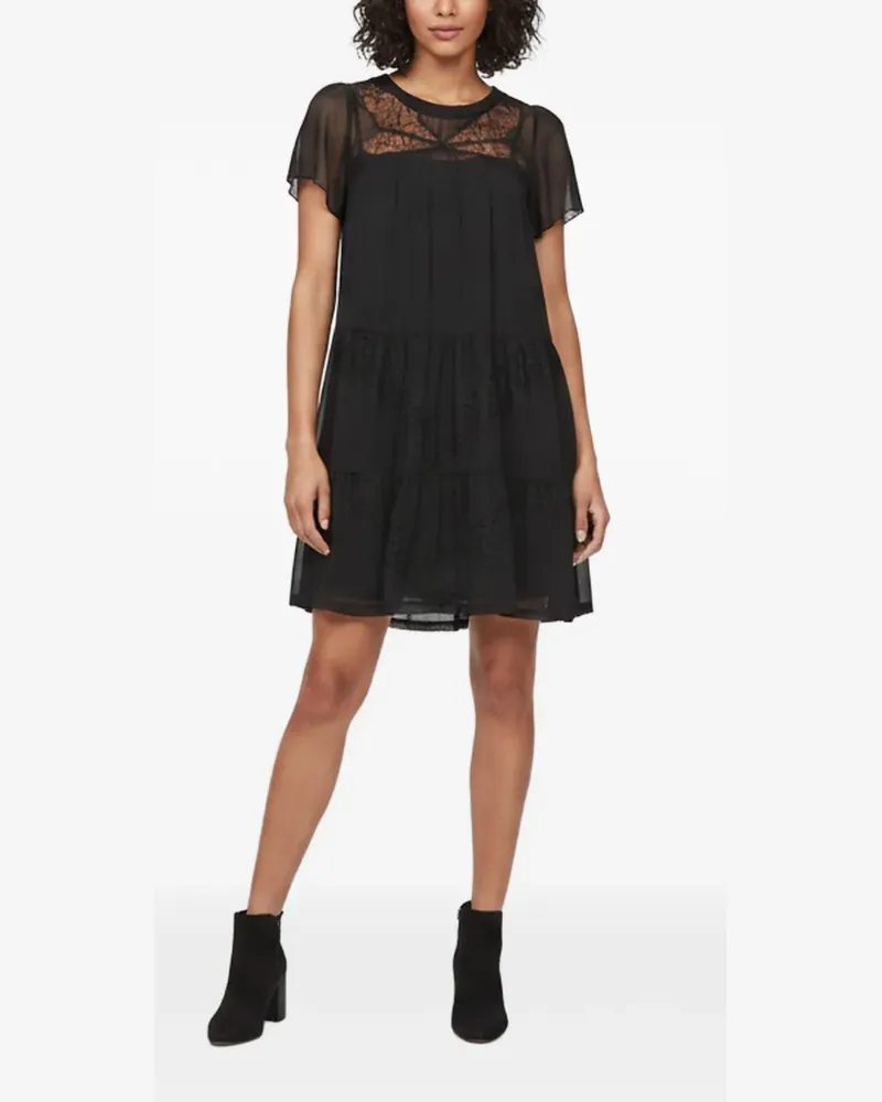 Sandro Minikleid mit Spitzendetail - Schwarz Schwarz