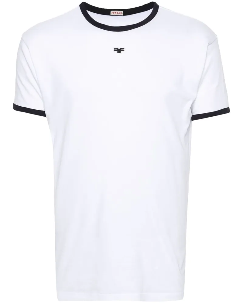 FURSAC T-Shirt mit Logo-Applikation - Weiß Weiß