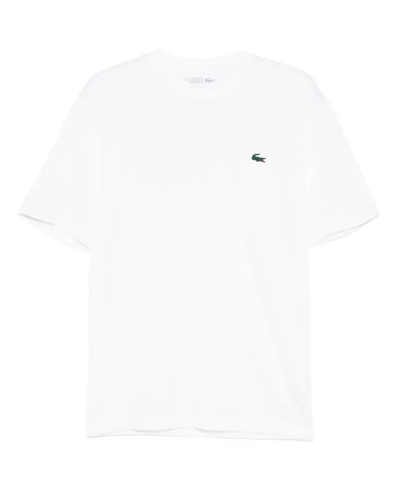Lacoste T-Shirt mit Logo-Stickerei - Weiß Weiß