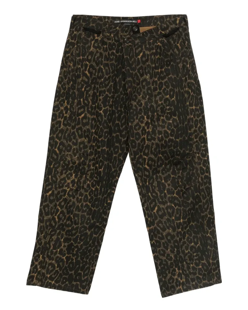 Andersson Bell Hose mit Animal-Print - Grün Grün