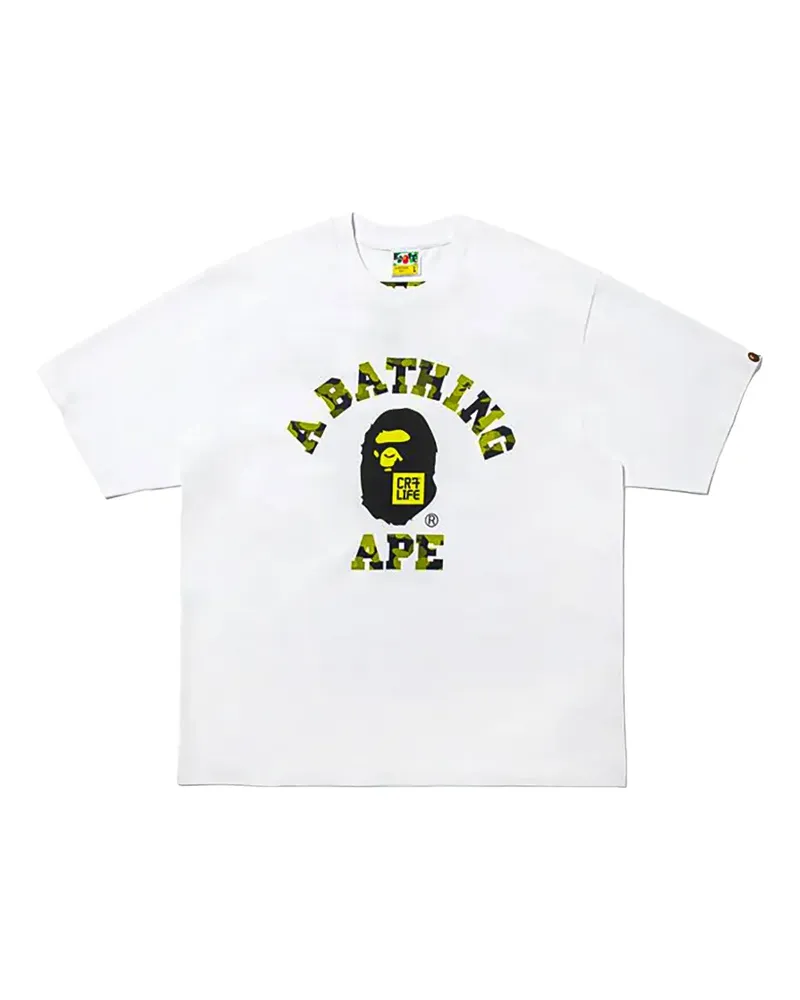 BAPE x CR7 Life College logo-print T-shirt - Weiß Weiß