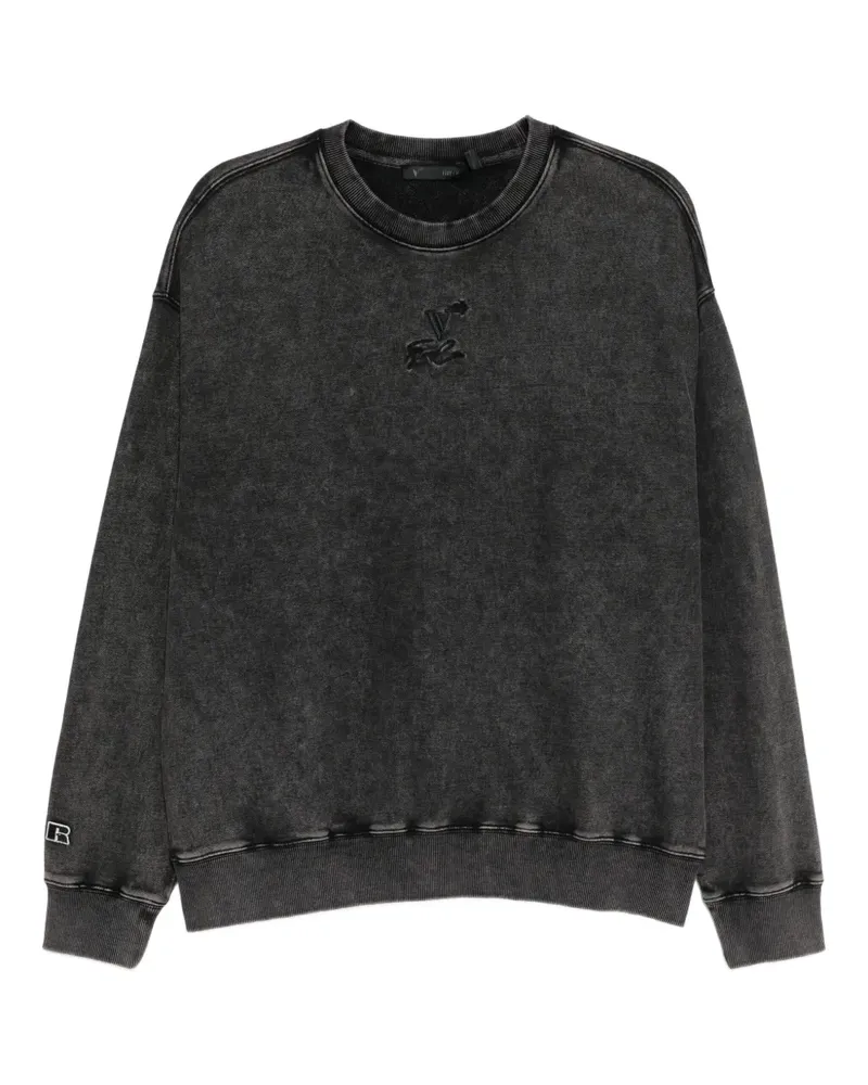 FIVE CM Ausgeblichenes Sweatshirt mit Logo - Schwarz Schwarz