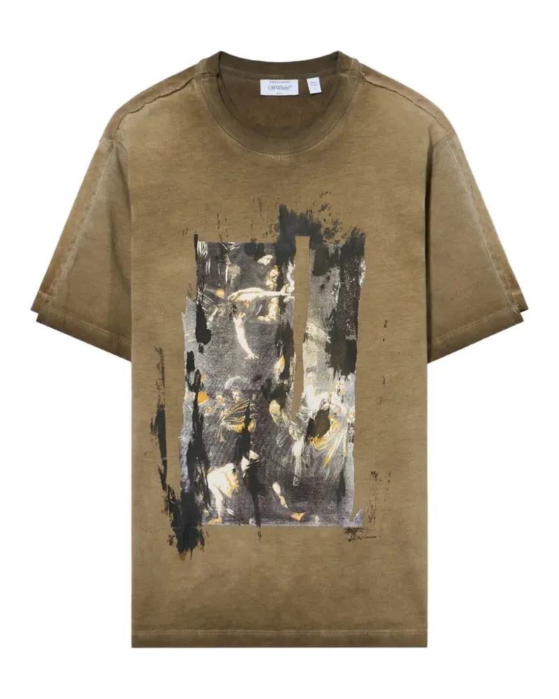 OFF-WHITE Inked Mercy Overlap T-Shirt - Grün Grün