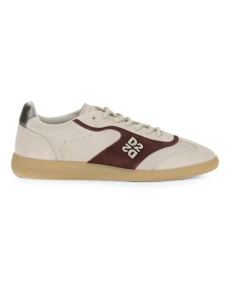 Dsquared2 logo-plaque panelled sneakers - Nude Nude