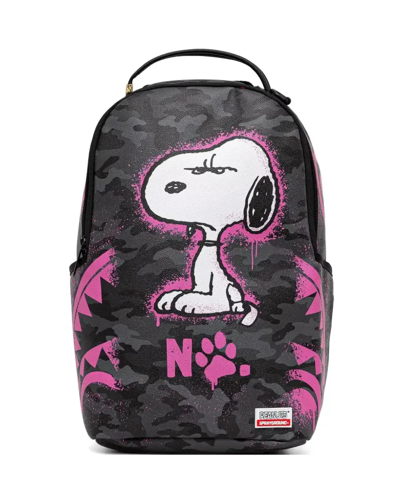 Sprayground Snoopy camouflage-print backpack - Schwarz Schwarz
