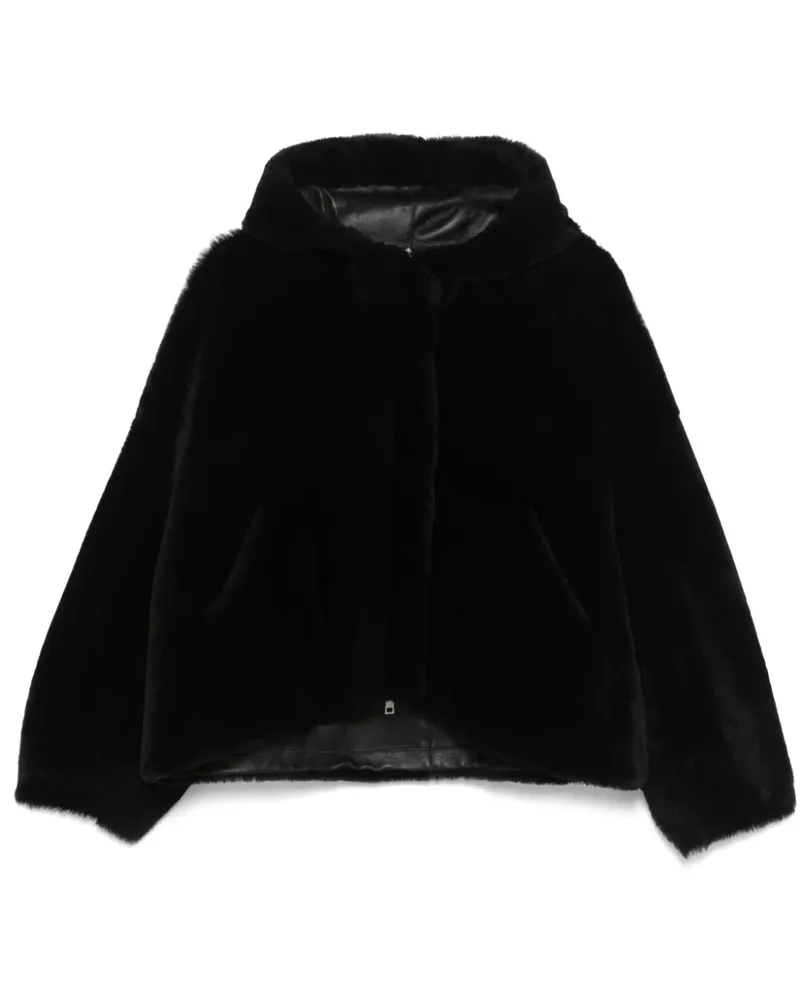 BLANCHA Jacke aus Faux Shearling - Schwarz Schwarz