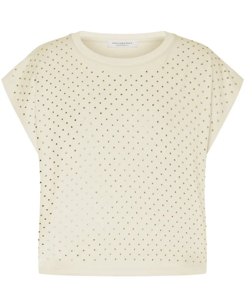 Philosophy Di Lorenzo Serafini T-Shirt mit Strass - Nude Nude