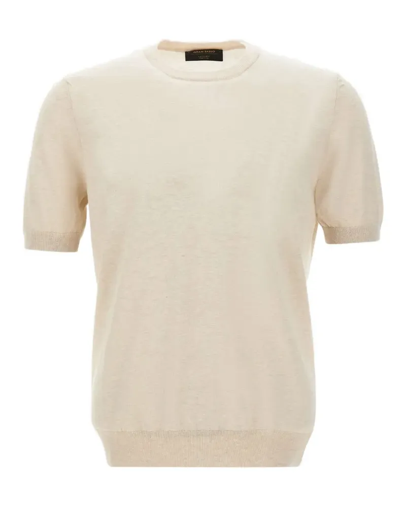 Gran Sasso crew-neck short-sleeve sweater - Nude Nude