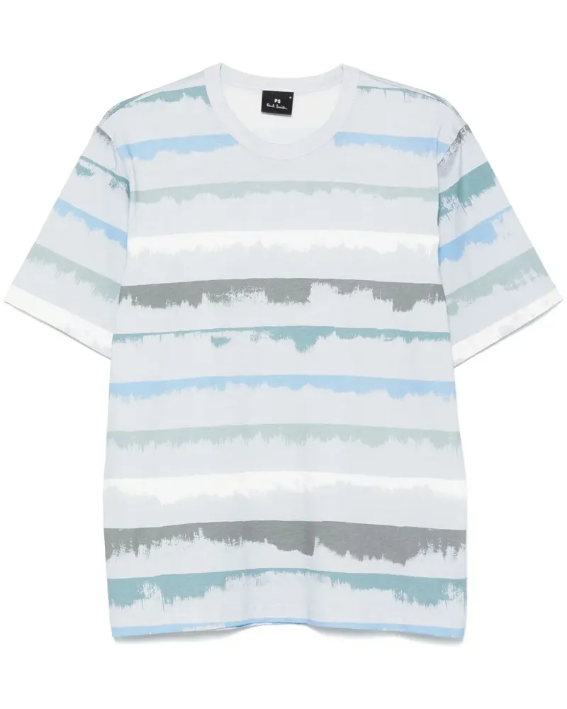 Paul Smith T-Shirt mit Drip Stripe-Print - Blau Blau