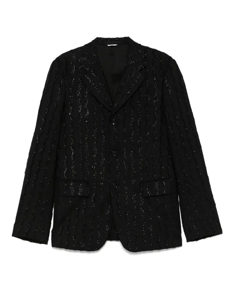 Comme des Garçons Sakko mit Fransendetail - Schwarz Schwarz