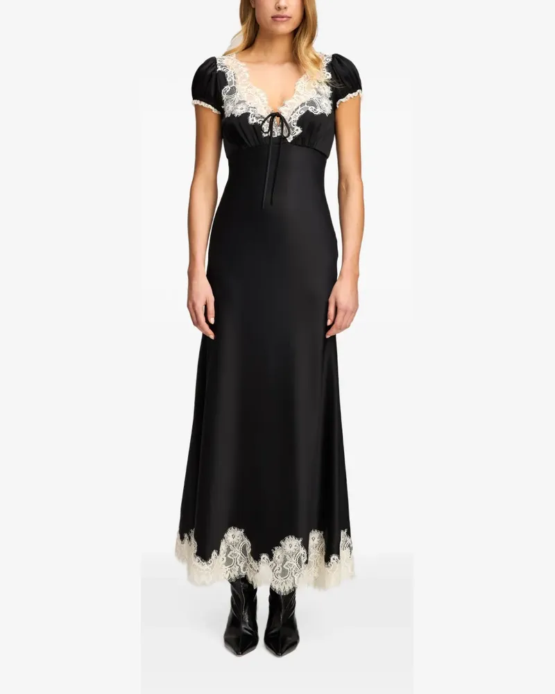Cinq à Sept Sienne lace-trim maxi dress - Schwarz Schwarz