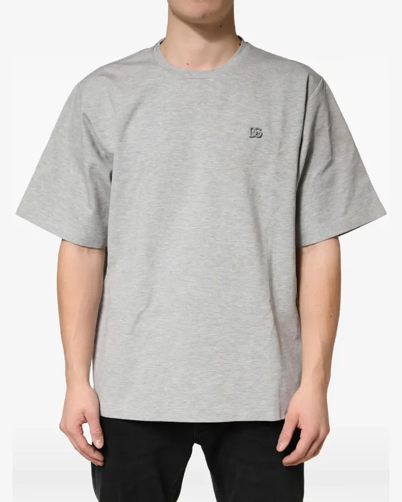 Dolce & Gabbana T-Shirt mit DG-Schild - Grau Grau