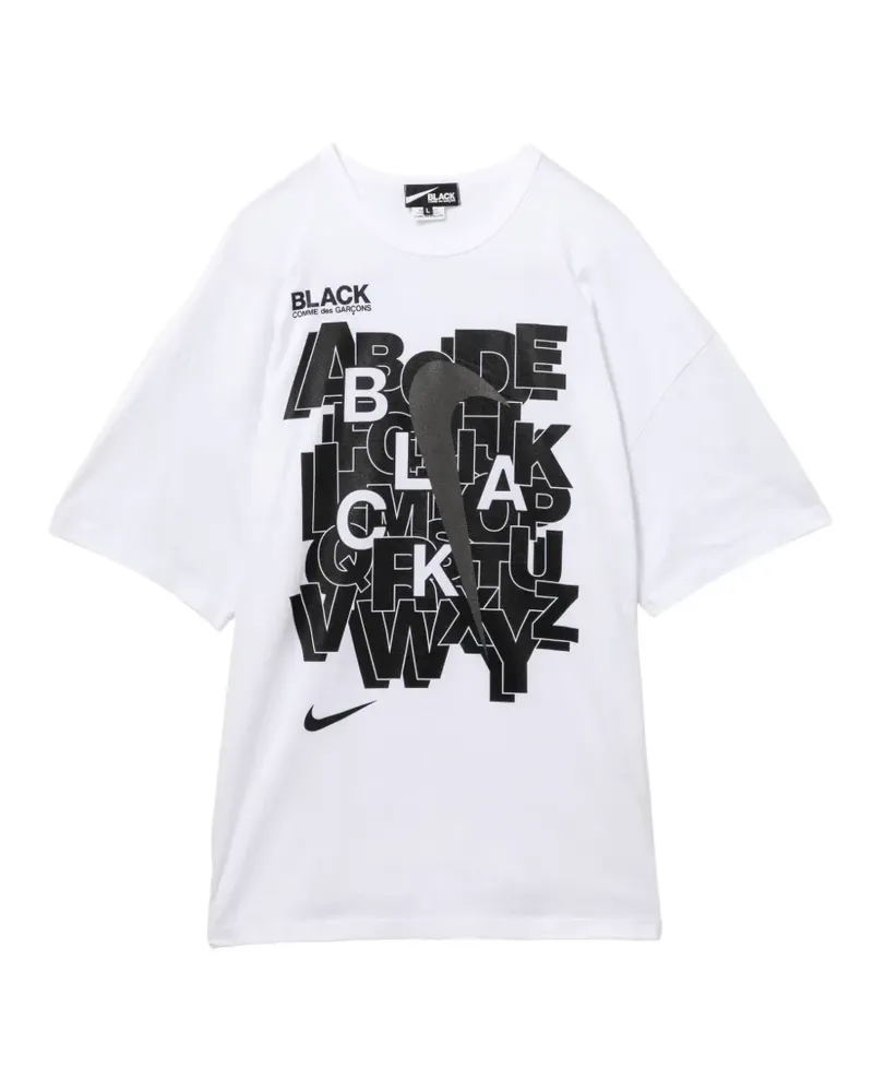 Comme des Garçons x Nike T-Shirt mit Logo-Print - Weiß Weiß
