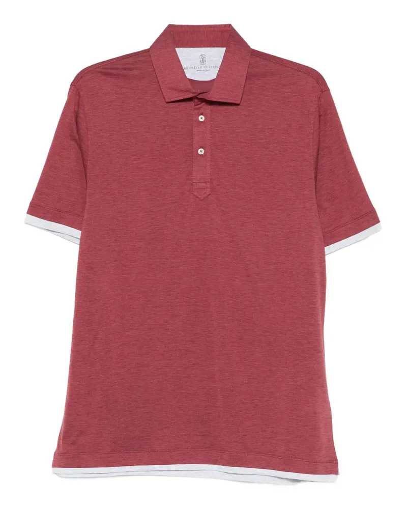 Brunello Cucinelli Poloshirt mit kurzen Ärmeln - Rot Rot