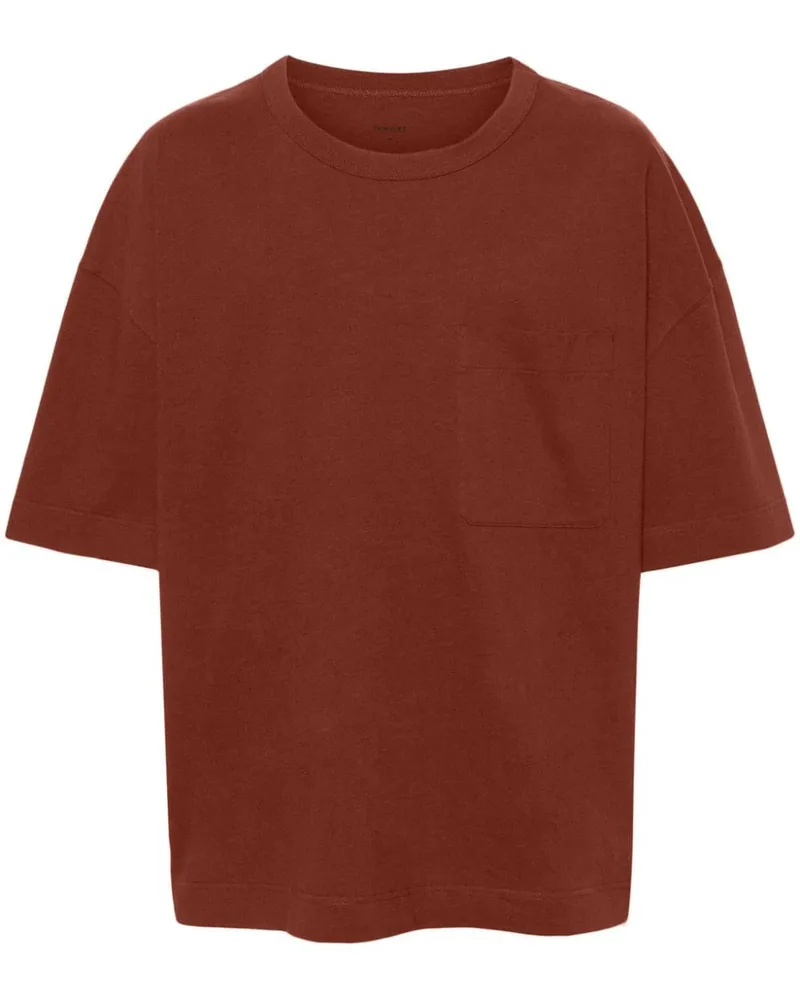Christophe Lemaire T-Shirt aus Baumwollgemisch - Braun Braun