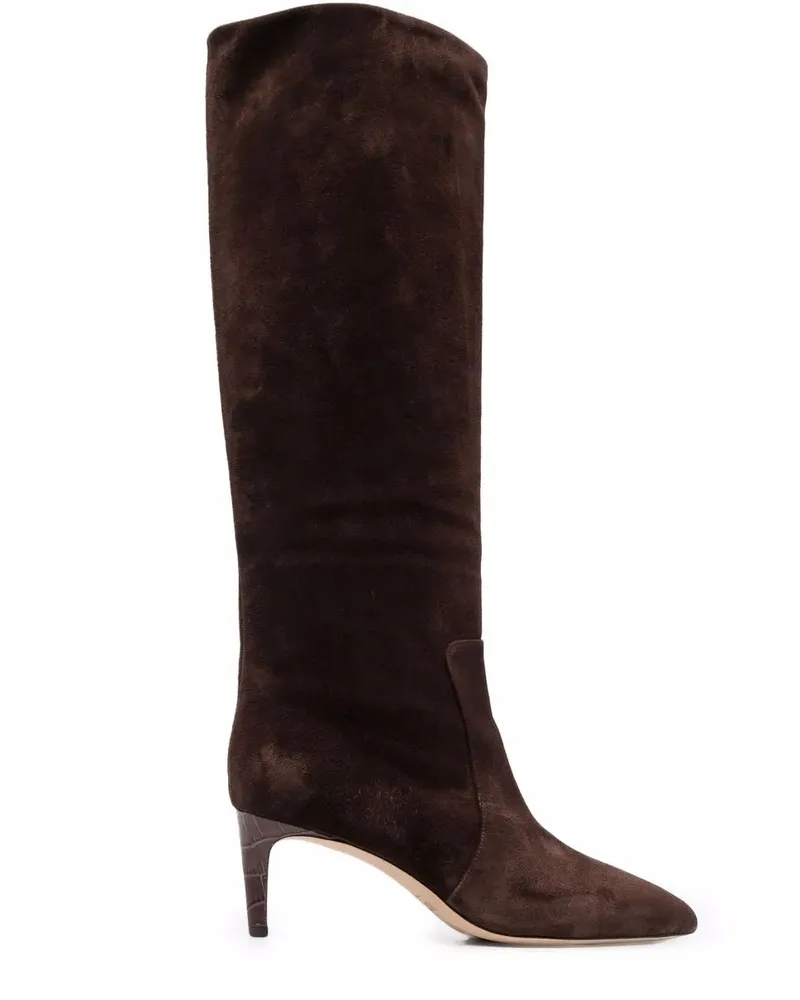 Paris Texas Kniehohe Stiefel mit spitzer Kappe - Braun Braun