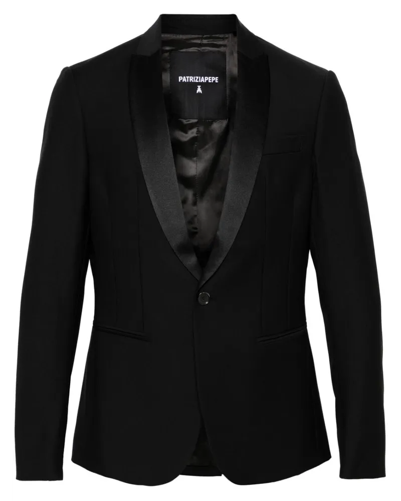 Patrizia Pepe Einreihiger Blazer Schwarz