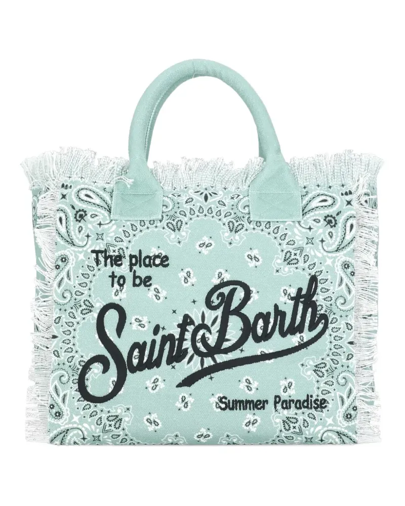 MC2 Saint Barth Vanity Tote Bag mit Bandana-Print - Grün Grün