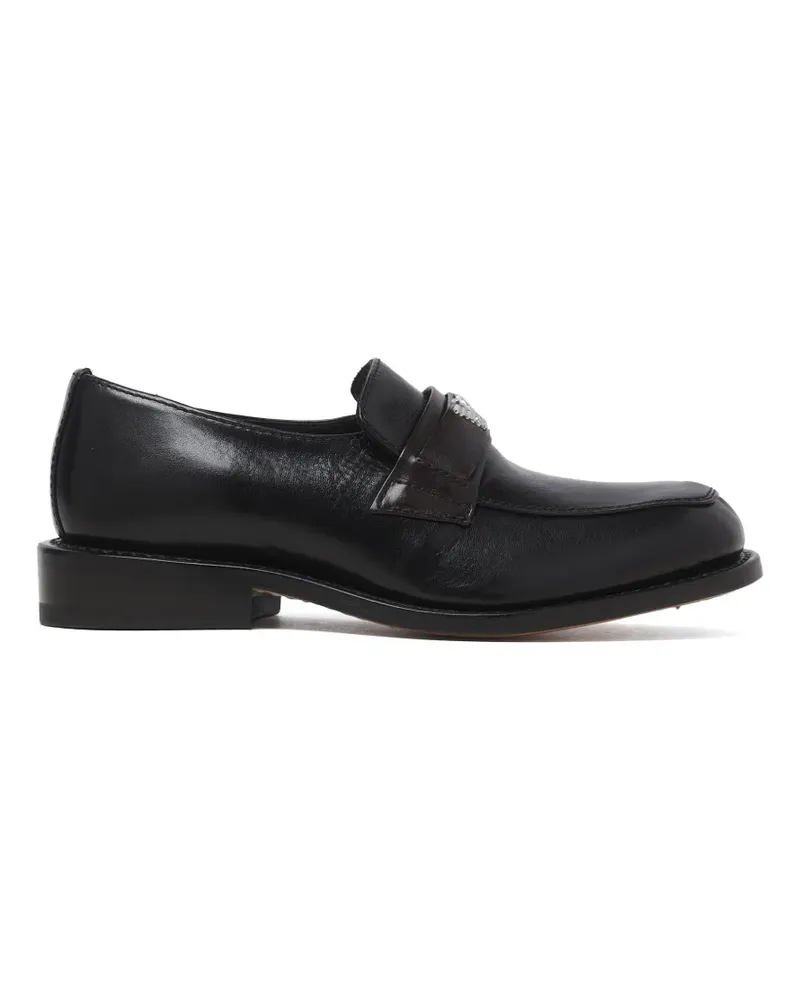 Our Legacy Sentiero Loafer mit Emblem - Schwarz Schwarz