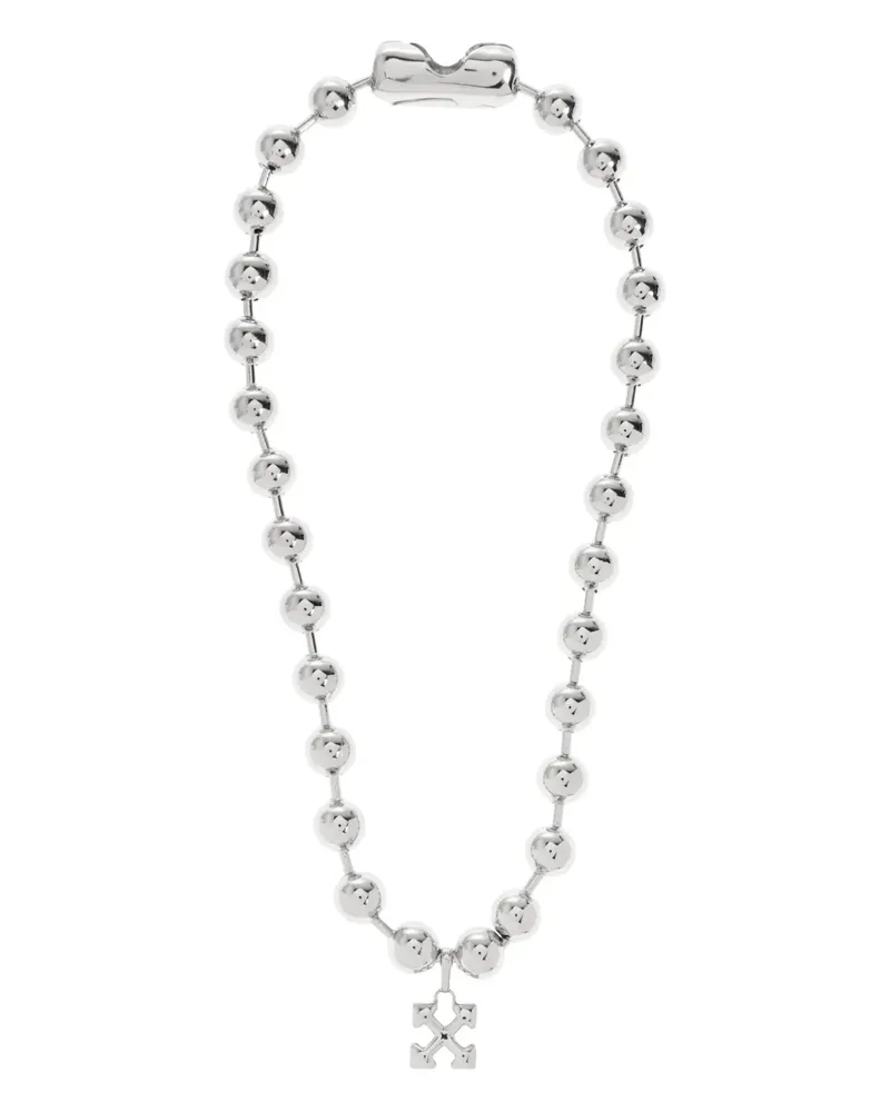 OFF-WHITE Arrows-pendant ball-chain necklace - Silber Silber