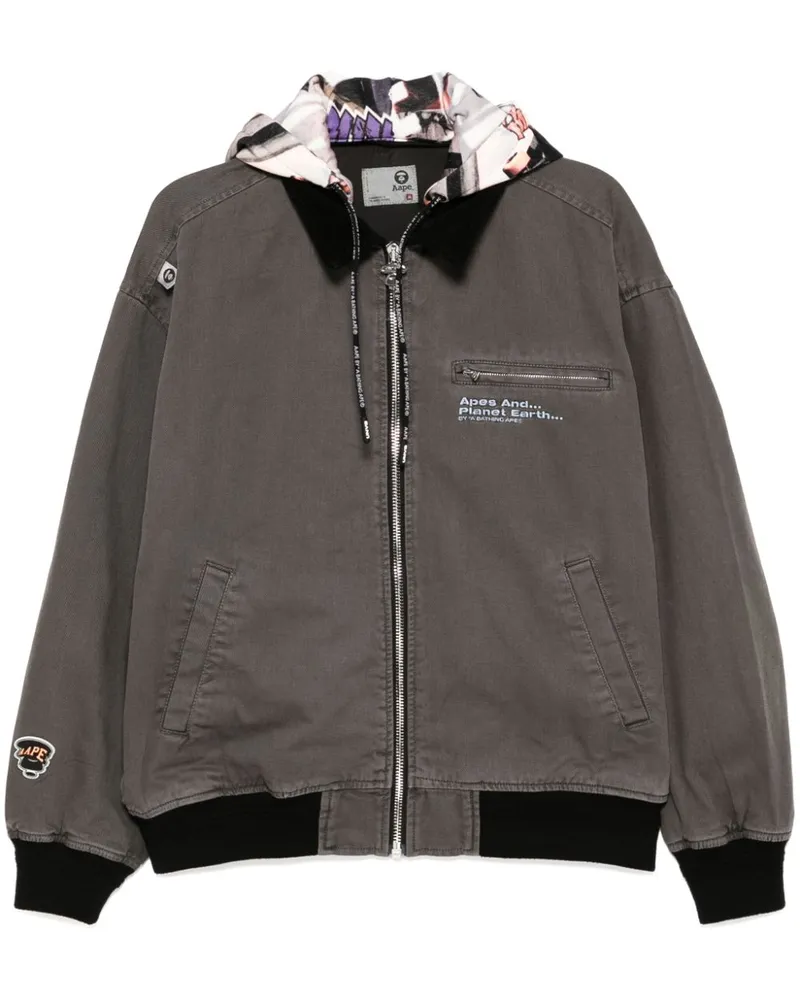 BAPE Kapuzenjacke mit Graffiti-Print - Nude Nude