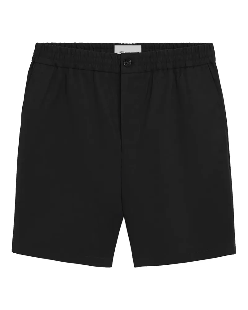 AMI Paris Ami de Coeur Shorts mit elastischem Bund - Schwarz Schwarz