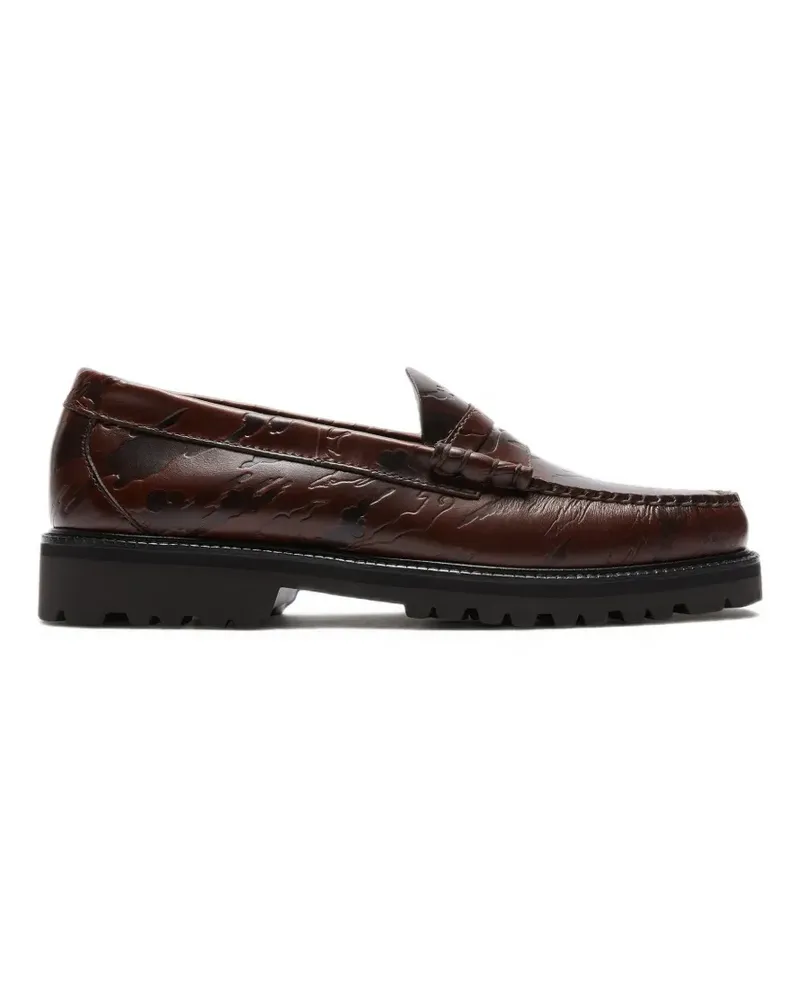 G.H. Bass & Co. Weejuns Lug Larson Loafer aus Leder mit Prägung - Braun Braun