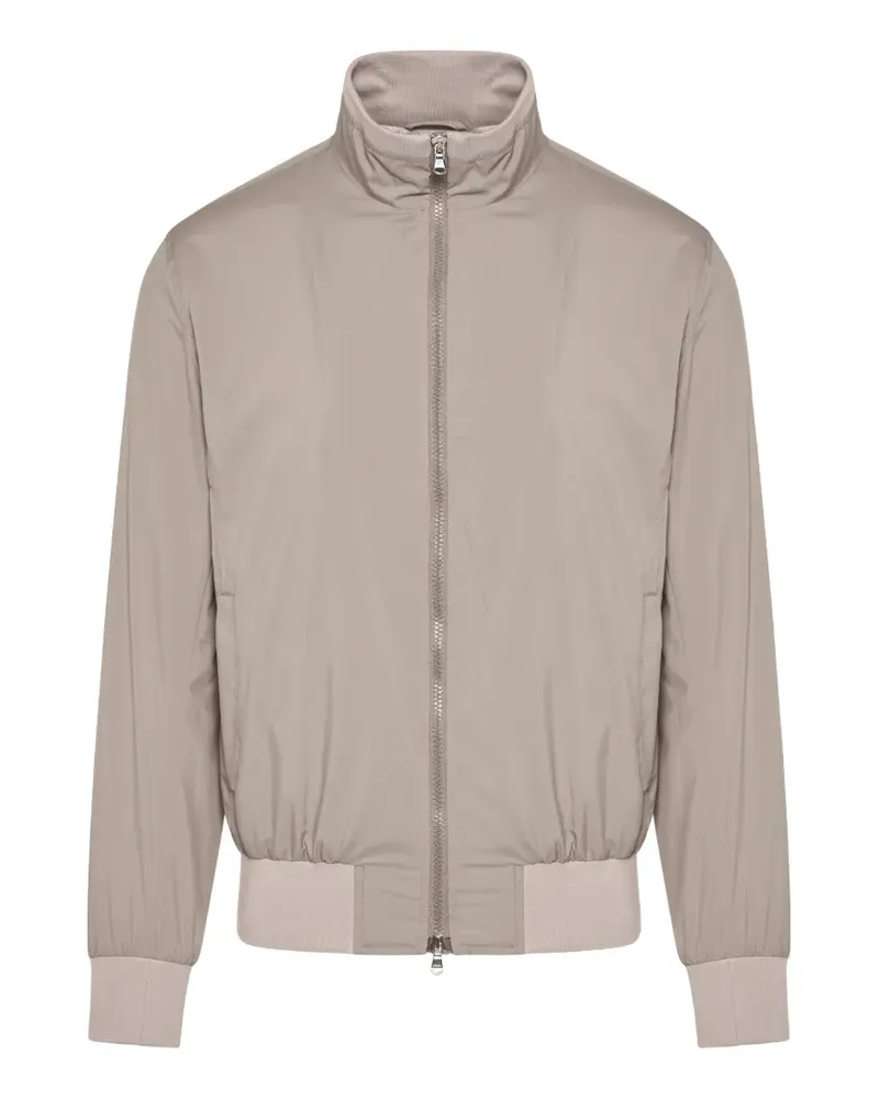 BARBA zip bomber jacket - Nude Nude